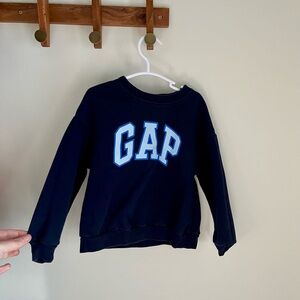 GAP Kids Navy Blue Sweatshirt with Light Blue Logo